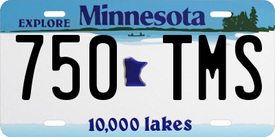 MN license plate 750TMS