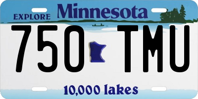 MN license plate 750TMU