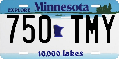 MN license plate 750TMY