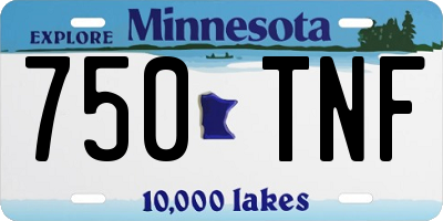 MN license plate 750TNF