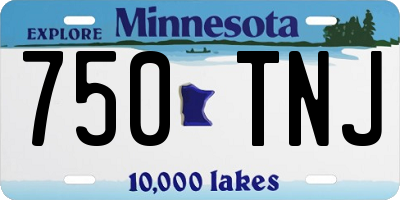 MN license plate 750TNJ