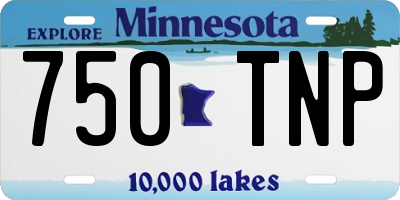 MN license plate 750TNP