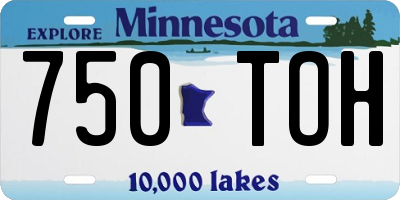 MN license plate 750TOH