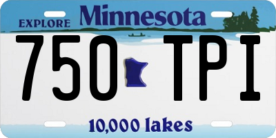 MN license plate 750TPI