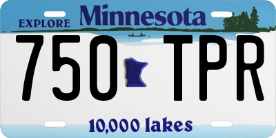 MN license plate 750TPR
