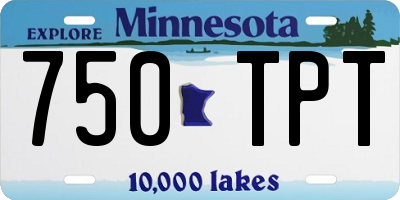 MN license plate 750TPT