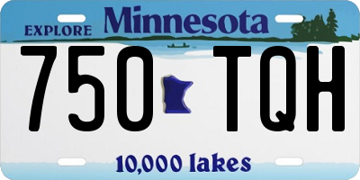 MN license plate 750TQH