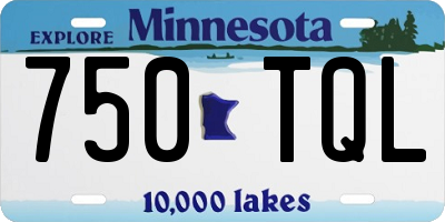 MN license plate 750TQL