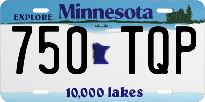 MN license plate 750TQP