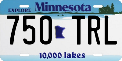 MN license plate 750TRL