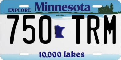MN license plate 750TRM