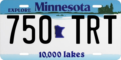 MN license plate 750TRT