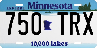 MN license plate 750TRX
