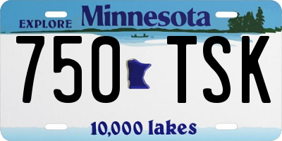 MN license plate 750TSK