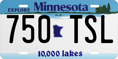 MN license plate 750TSL