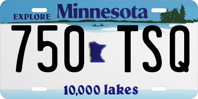 MN license plate 750TSQ