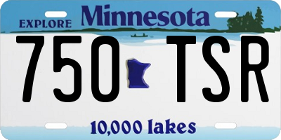 MN license plate 750TSR