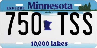 MN license plate 750TSS