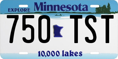 MN license plate 750TST