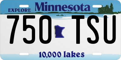 MN license plate 750TSU