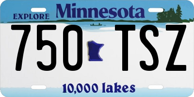 MN license plate 750TSZ