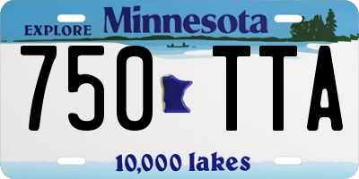 MN license plate 750TTA