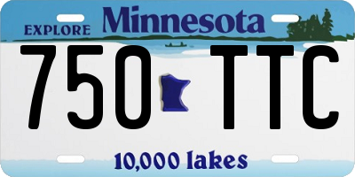 MN license plate 750TTC