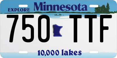 MN license plate 750TTF