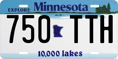 MN license plate 750TTH