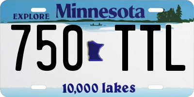 MN license plate 750TTL
