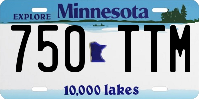 MN license plate 750TTM