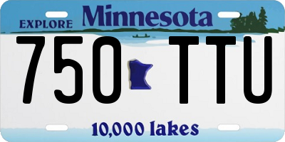 MN license plate 750TTU