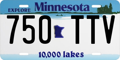 MN license plate 750TTV