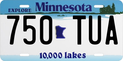 MN license plate 750TUA
