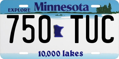 MN license plate 750TUC