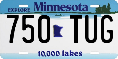 MN license plate 750TUG