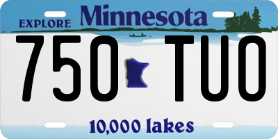 MN license plate 750TUO
