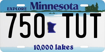 MN license plate 750TUT