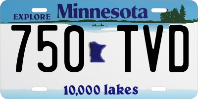 MN license plate 750TVD