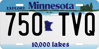 MN license plate 750TVQ