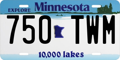 MN license plate 750TWM