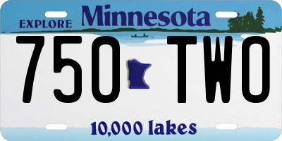 MN license plate 750TWO