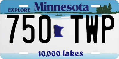 MN license plate 750TWP