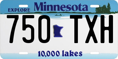 MN license plate 750TXH