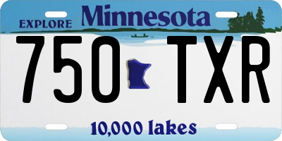 MN license plate 750TXR