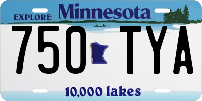 MN license plate 750TYA