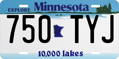 MN license plate 750TYJ