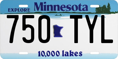 MN license plate 750TYL