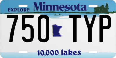 MN license plate 750TYP