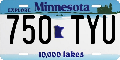 MN license plate 750TYU